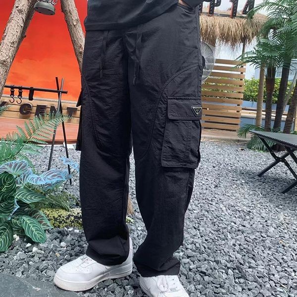 High quality Prada cargo pants with replica logo pul13808