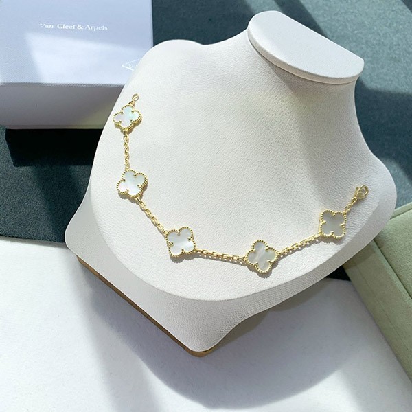 Hard to find Van Cleef & Arpels replica vintage Alhambra bracelet, 5 motifs vcara41800