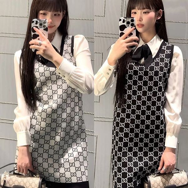 Gucci GG Wool Jacquard Mini Dress One Piece Replica 786403 XKD8T1070