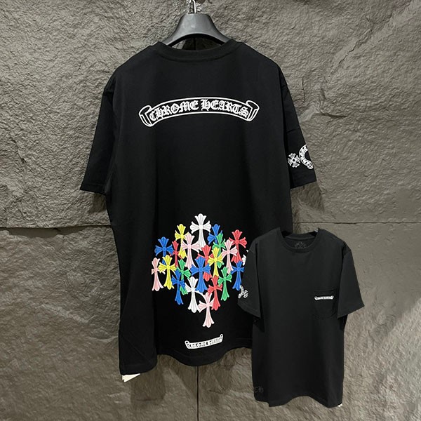 Chrome Hearts Scroll Multicolor Colorful Cross T-shirt Fake Kuv70305 Sold Out Chrome Hearts Scroll Multicolor Colorful Cross T-shirt Fake Kuv70305 Sold Out