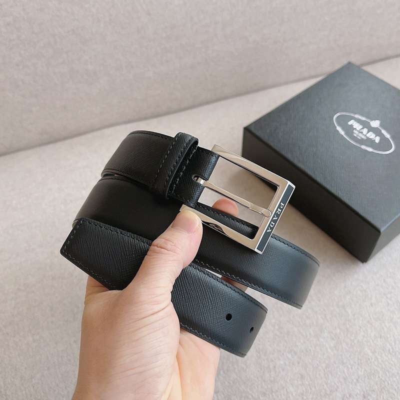 Very popular! Perfect as a gift? Prada reversible belt, cheap, 3.5cm, puf17803