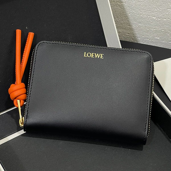 [Great Deal] Loewe Knot Compact Zip Wallet Replica low75088