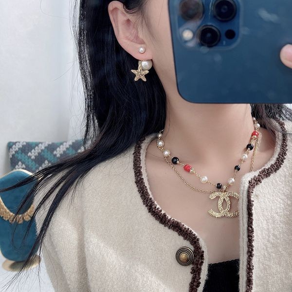 Rare ★ Cute swaying starfish 《Dior Tribales earrings copy》 del56438