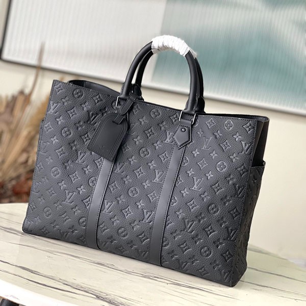 Chic black Louis Vuitton Sac Plat 24H tote bag replica M21865