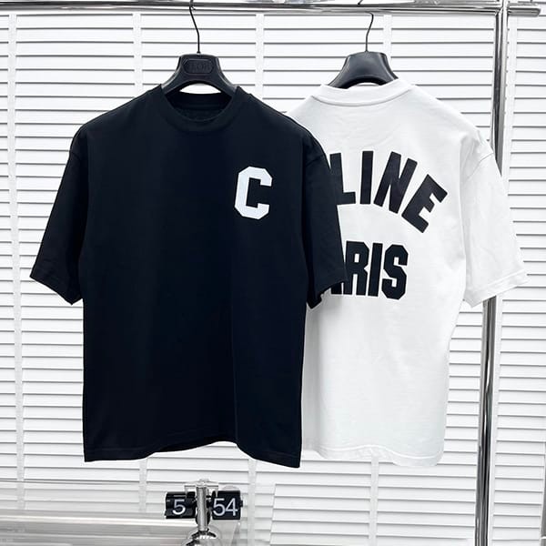 Recommended Celine Loose Fit Cotton Knit T-Shirt Replica 2 Colors Cek39724