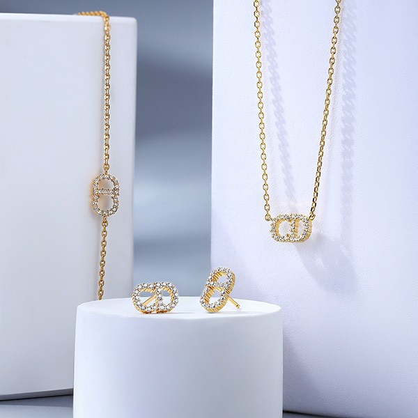 Arrives soon! Domestic shipping Dior copy Claire D Lune earrings/necklace/bracelet der87775