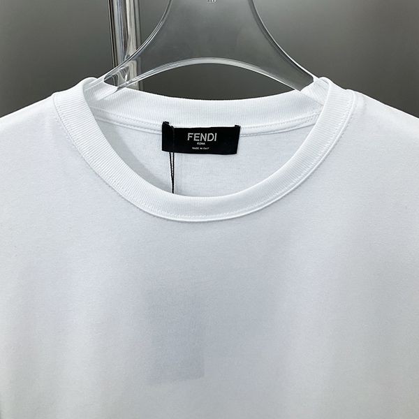 Nice Fendi White Jersey T-shirt Replica fey08198