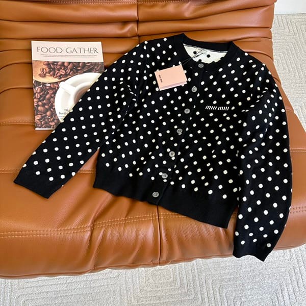 Easy to use Miu Miu replica polka dot viscose cardigan myi91859