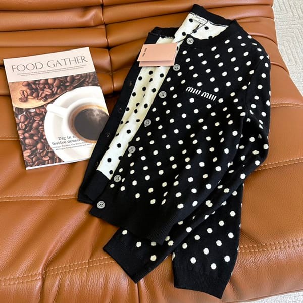 Easy to use Miu Miu replica polka dot viscose cardigan myi91859
