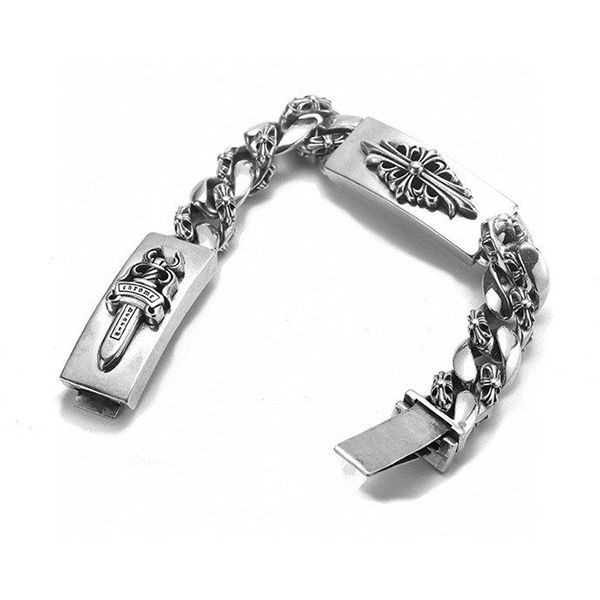 10 Chrome Hearts Replica Double ID Bracelet Dagger & Dagger Heart Kuy41912 10 Chrome Hearts Replica Double ID Bracelet Dagger & Dagger Heart Kuy41912