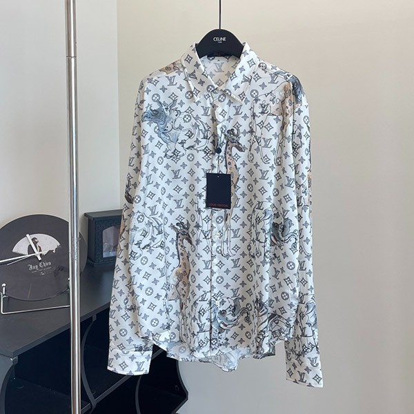 Louis Vuitton Replica Chapman Brothers Collaboration Silk Long Sleeve Shirt vuw38646