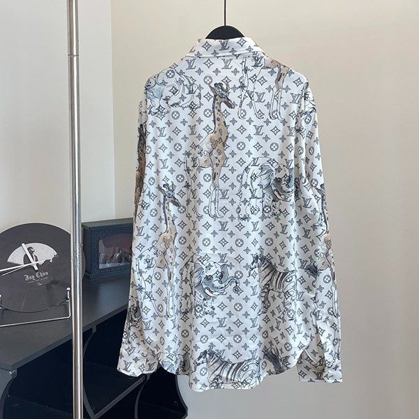 Louis Vuitton Replica Chapman Brothers Collaboration Silk Long Sleeve Shirt vuw38646