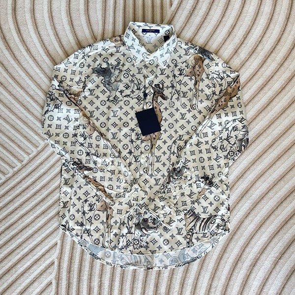 Louis Vuitton Replica Chapman Brothers Collaboration Silk Long Sleeve Shirt vuw38646