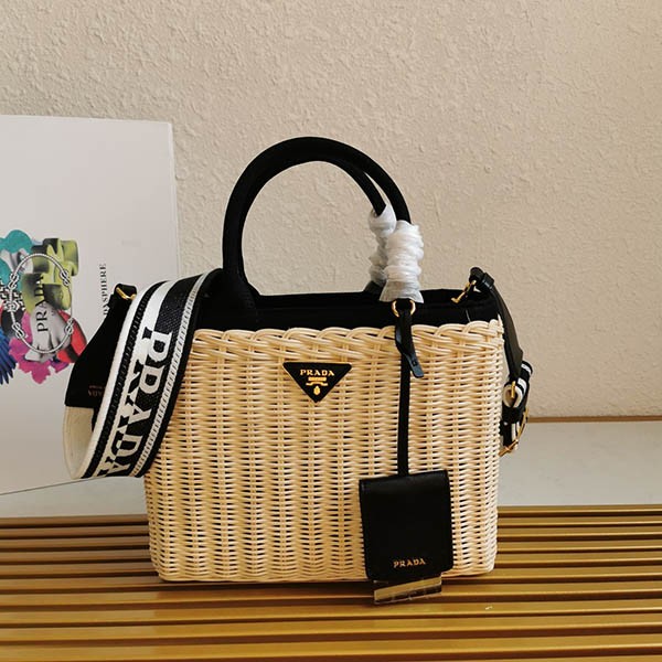 Prada Wicker Canvas Basket Bag Replica pun59952 Prada Wicker Canvas Basket Bag Replica pun59952