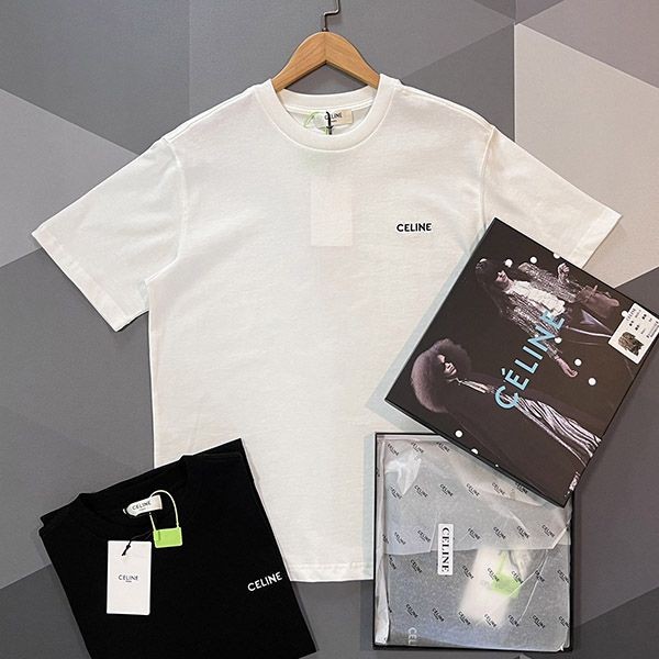 High Quality Celine Cotton Jersey T-Shirt Replica Logo Cef03426 High Quality Celine Cotton Jersey T-Shirt Replica Logo Cef03426