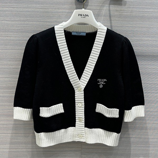 ★Popular in Japan! Fake Prada cropped cotton cardigan puq39962