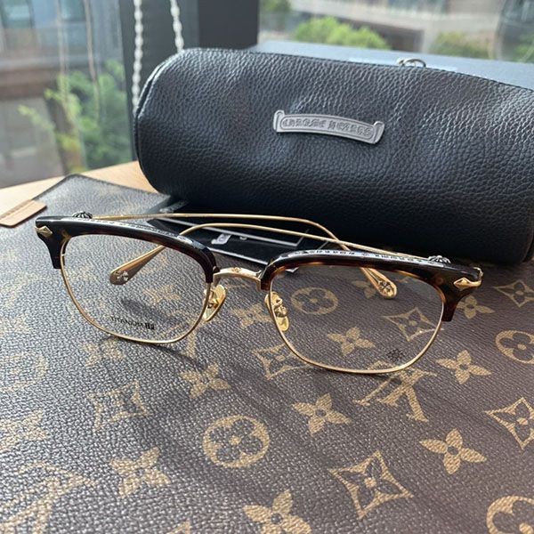 Very popular: Chrome Hearts DAGGER unisex fake square glasses Kuf16822