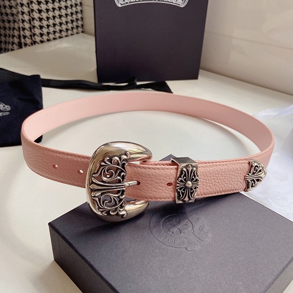 Chrome Hearts Fake Classic 4PC Belt Leather Kuh20585 with Tracking