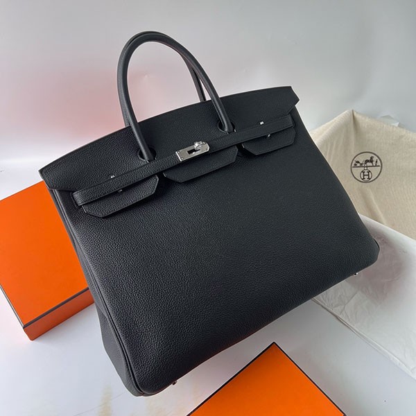 Replica Hermes Birkin 40 Togo Black Silver Hardware erf78564 Replica Hermes Birkin 40 Togo Black Silver Hardware erf78564