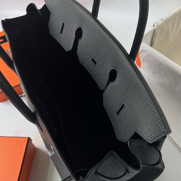 Replica Hermes Birkin 40 Togo Black Silver Hardware erf78564