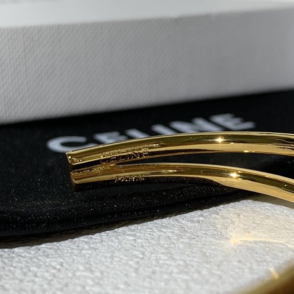 Hard to find Celine replica knot double cuff / gold finish brass 461FV6BRA
