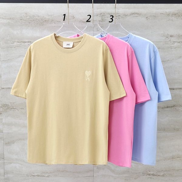 ☆Super popular☆amiparis fake organic cotton T-shirt 3 colors amg00750 ☆Super popular☆amiparis fake organic cotton T-shirt 3 colors amg00750