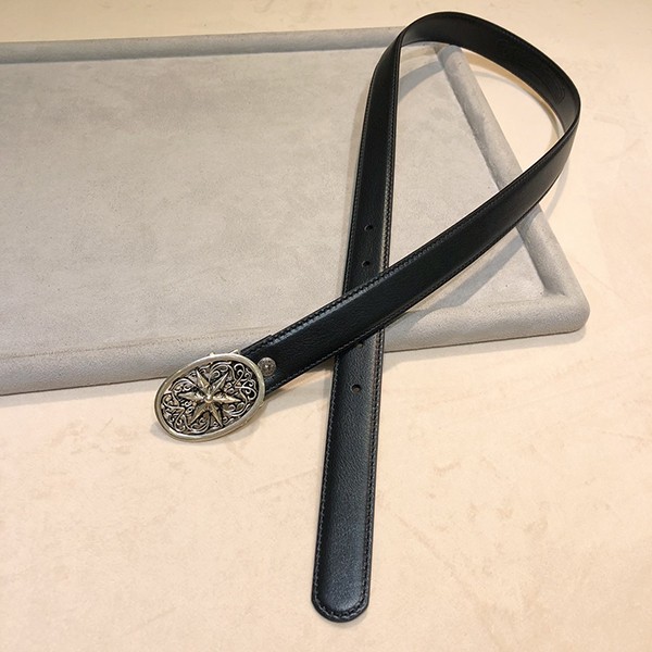 Hard to find Chrome Hearts replica cross tail motif buckle leather belt Kup03841