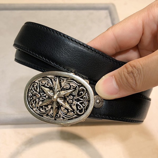 Hard to find Chrome Hearts replica cross tail motif buckle leather belt Kup03841