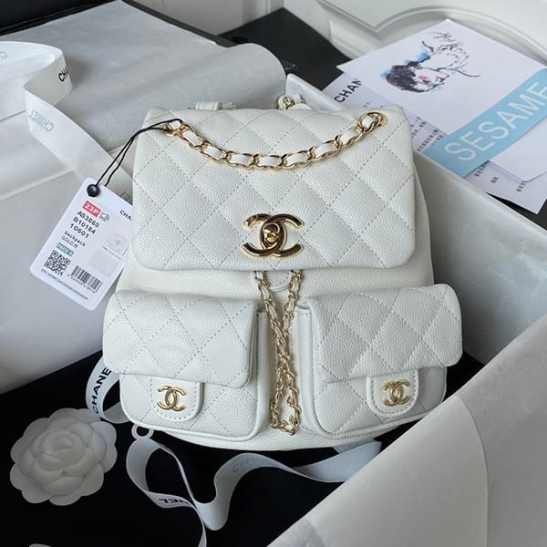 Super Hot Topic! Chanel Backpack Replica Caviar Skin Logo shg61188