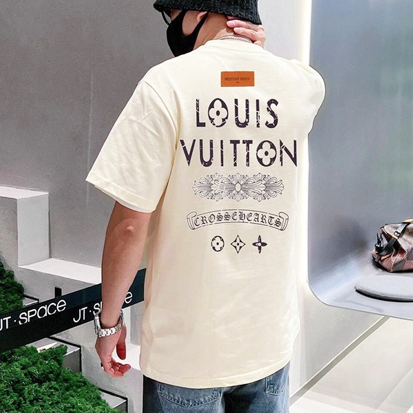 Louis Vuitton Chrome Hearts Collaboration T-shirt Replica vux12513