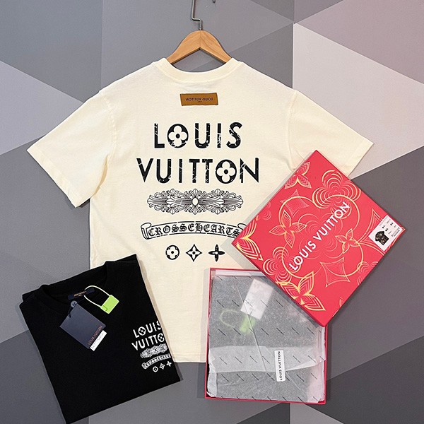 Louis Vuitton Chrome Hearts Collaboration T-shirt Replica vux12513