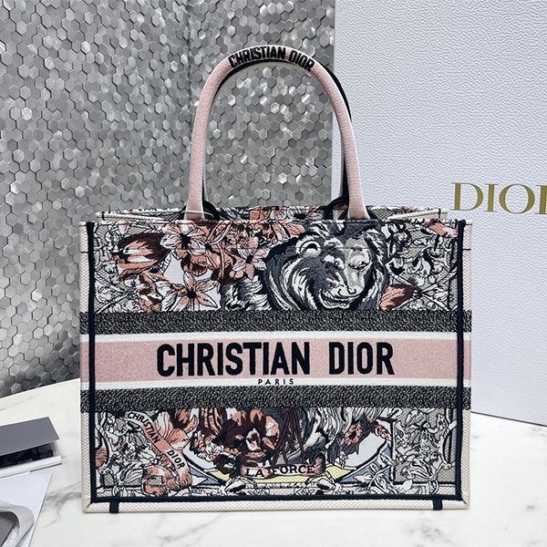 Very popular!! New color Dior book tote fake La Force embroidery dex12322