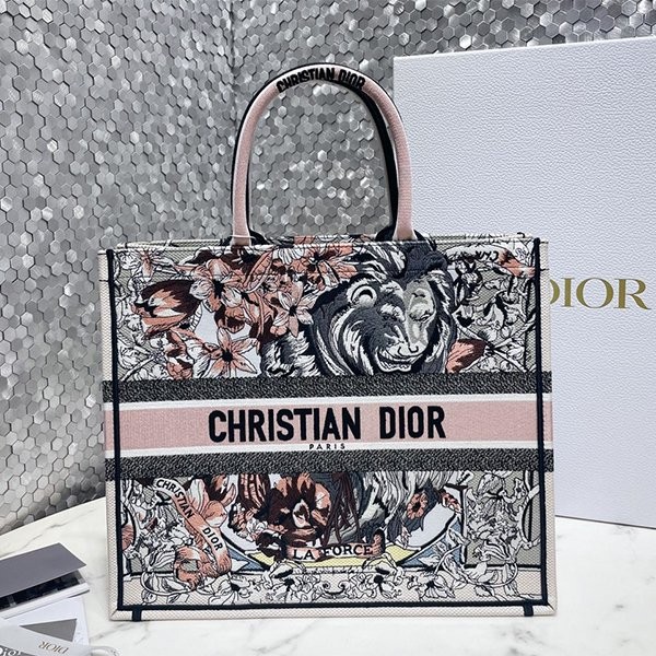 Very popular!! New color Dior book tote fake La Force embroidery dex12322