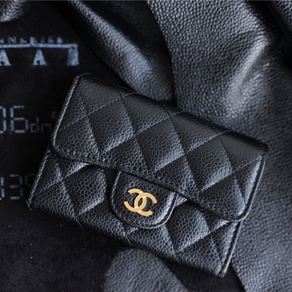 ★Japan!! Popular! Chanel Replica Gold Coco Mark Logo Card Case shj57797