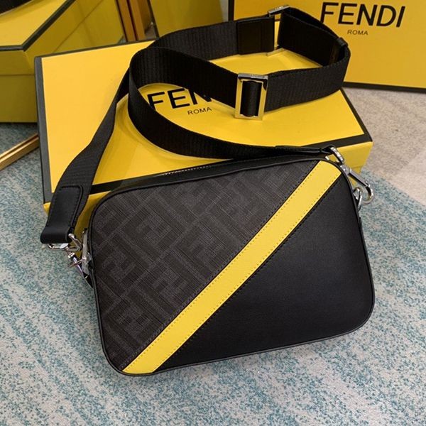 Fendi Camera Case Replica Multicolor FF Logo Calf Leather feb97505