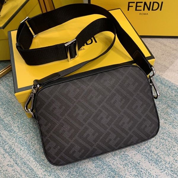 Fendi Camera Case Replica Multicolor FF Logo Calf Leather feb97505