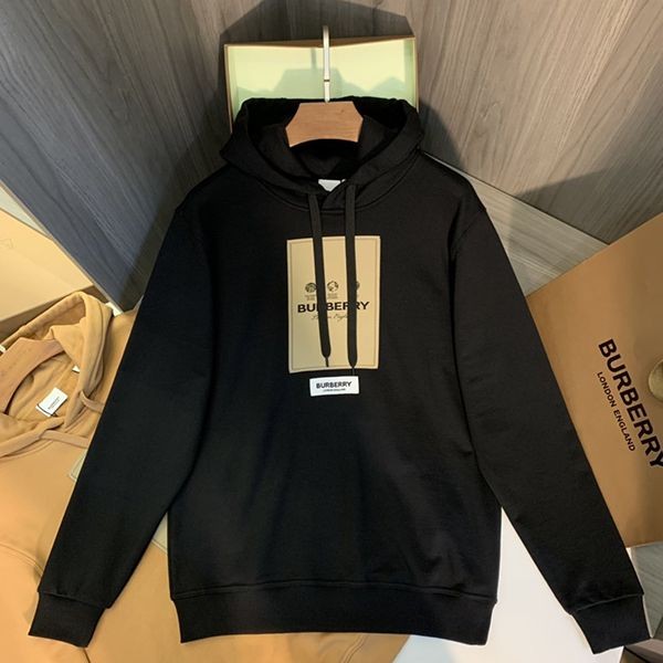 Recommended Burberry Logo Print Cotton Hoodie Replica Bar98758