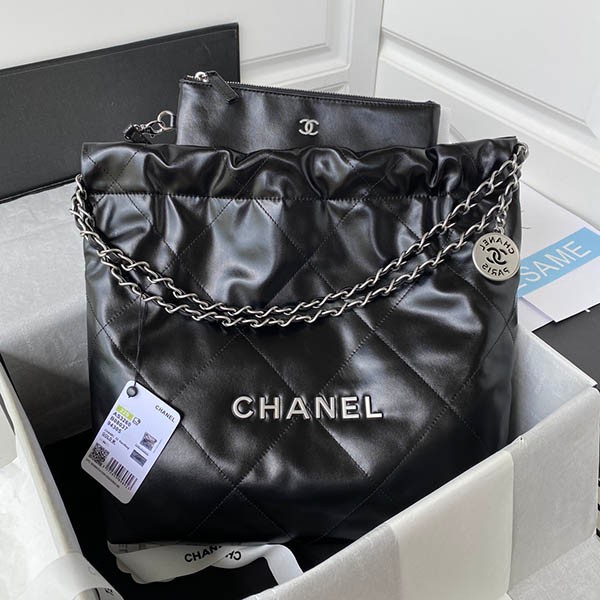 Free shipping Chanel 22 small handbag replica calfskin CC logo shu38707