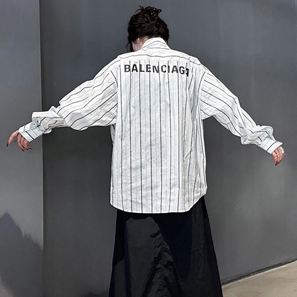 Balenciaga long sleeve shirt with copy logo and monogram for men and women baa87556