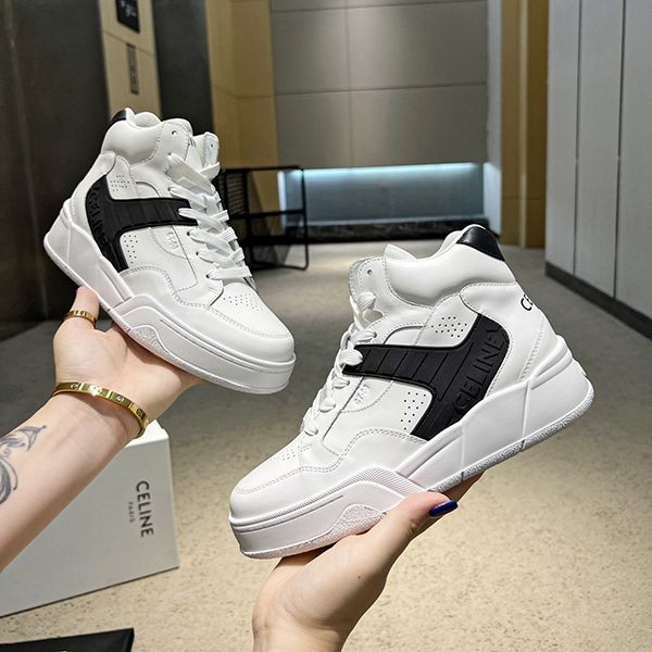 23 Autumn/Winter Pre-Celine CT-06 High Top Sneakers Replica Laminated Calf Ced11417