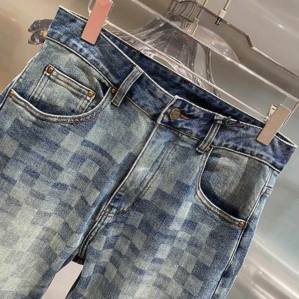 Latest and stylish Louis Vuitton replica Damier denim pants cotton vuo88299