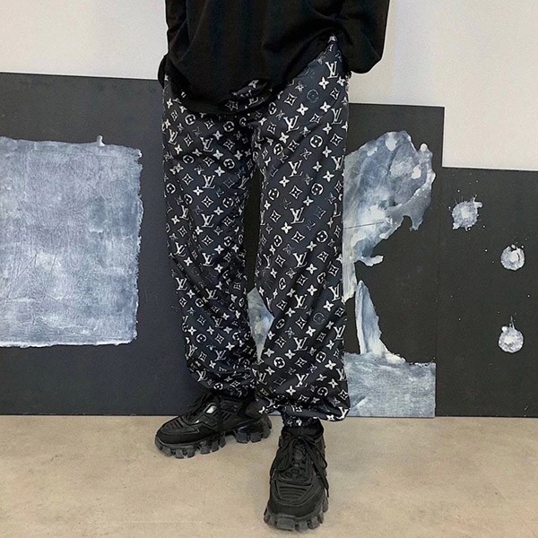 Louis Vuitton Jogging Pants Replica Stencil Effect Monogram Bottoms 1A5TSI