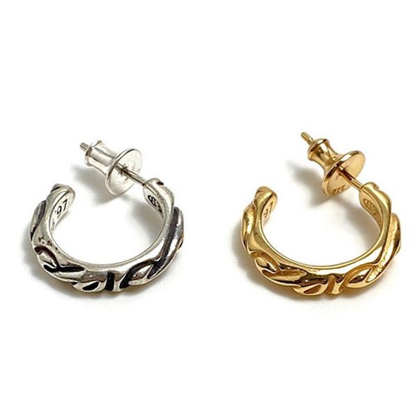 Very popular! Chrome Hearts earrings copy scroll hoop Kux37313