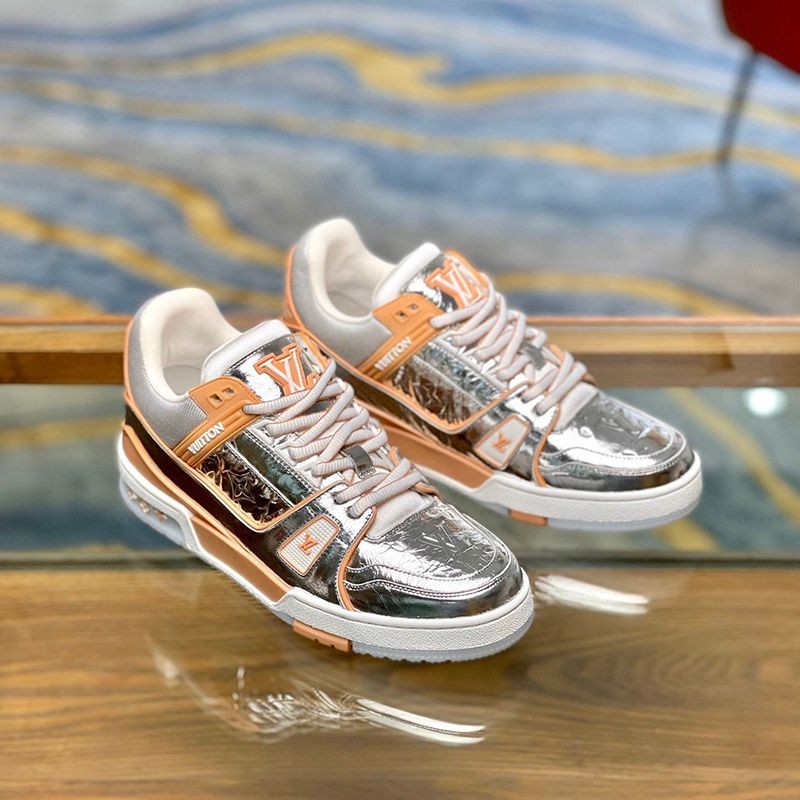 Rare Louis Vuitton Trainer Line Sneakers Denim Replica vus15036