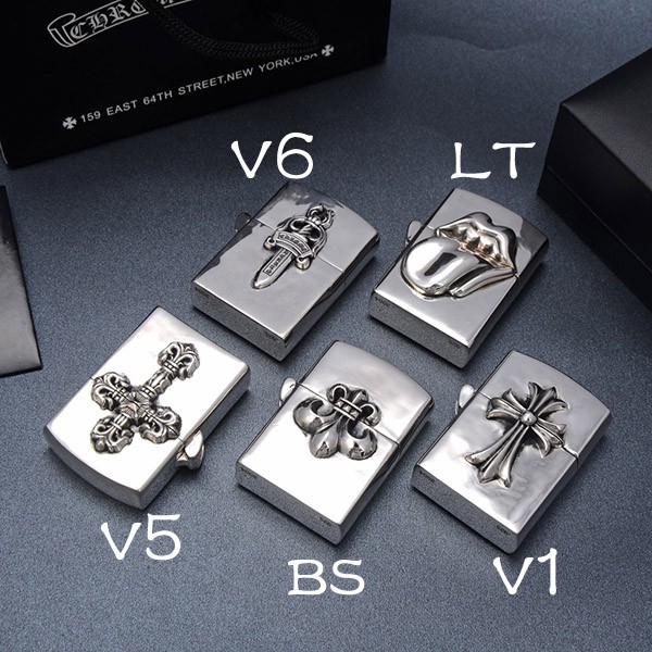 CHROME HEARTS CH CROSS SILVER ZIPPO LIGHTER REFAKE KUY32888