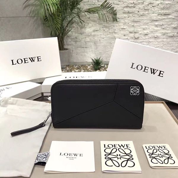 New color ☆ Rare Loewe Puzzle Open Wallet Replica Long Wallet LOP87989