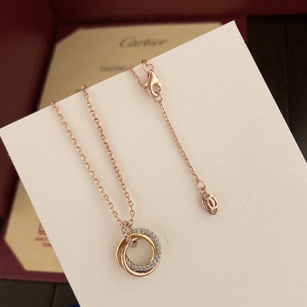 Cartier TRINITY Replica Necklace 18K Diamond kap60790