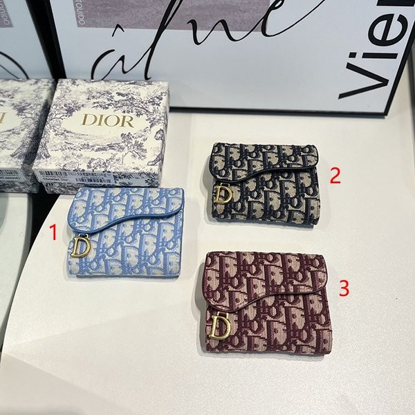 [Dior] SADDLE D Compact Wallet Replica dea24264