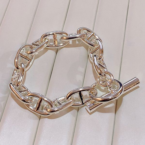 Very popular! Hermes Chaine d'Ancre replica silver bracelet for a stylish look? erq11523