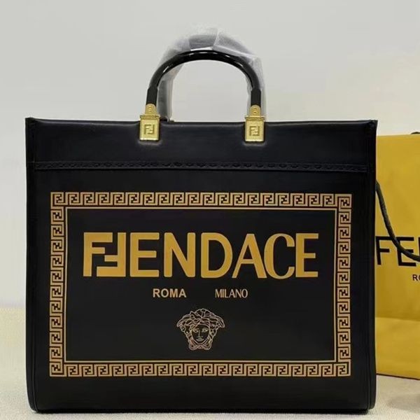 Fendi x Versace Tote Bag Replica Popular Collaboration fej40875 Fendi x Versace Tote Bag Replica Popular Collaboration fej40875